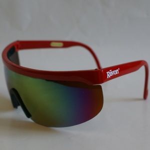 NWT TruVintage 90's Ravon sports blade semi-rimless wrap around sunglasses